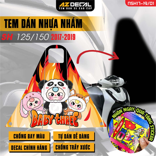Tem nhựa nhám xe SH 2017-2019 - NSH01