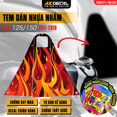 Tem nhựa nhám xe SH 2017-2019 - NSH03