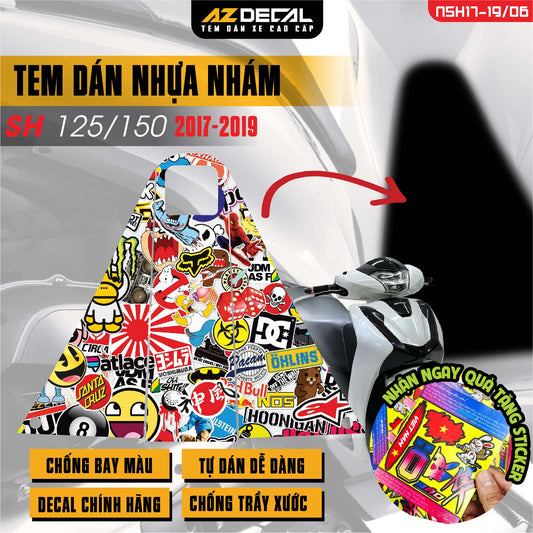 Tem nhựa nhám xe SH 2017-2019 - NSH06