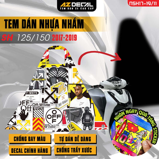Tem nhựa nhám xe SH 2017-2019 - NSH11