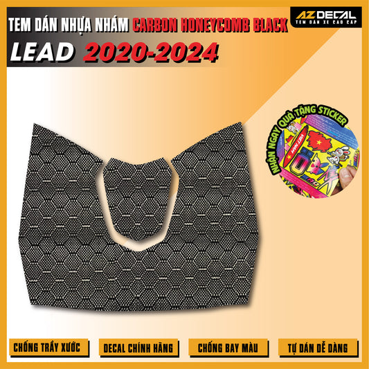 Tem Nhựa Nhám Carbon Honeycomb Black Lead
