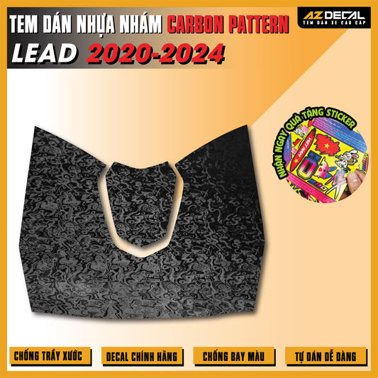 Tem Nhựa Nhám Carbon Pattern Lead
