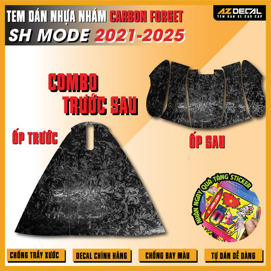 Tem Nhựa Nhám Carbon Forged SH Mode 2021-2025