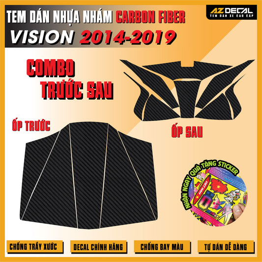 Tem Nhựa Nhám Carbon Fiber Vision 2014-2019