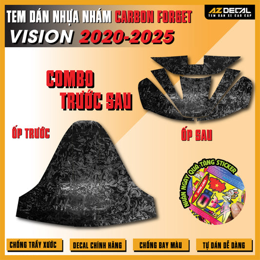 Tem Nhựa Nhám Carbon Forged Vision 2020-2025