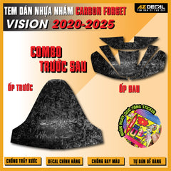 Tem Nhựa Nhám Carbon Forged Vision 2020-2025