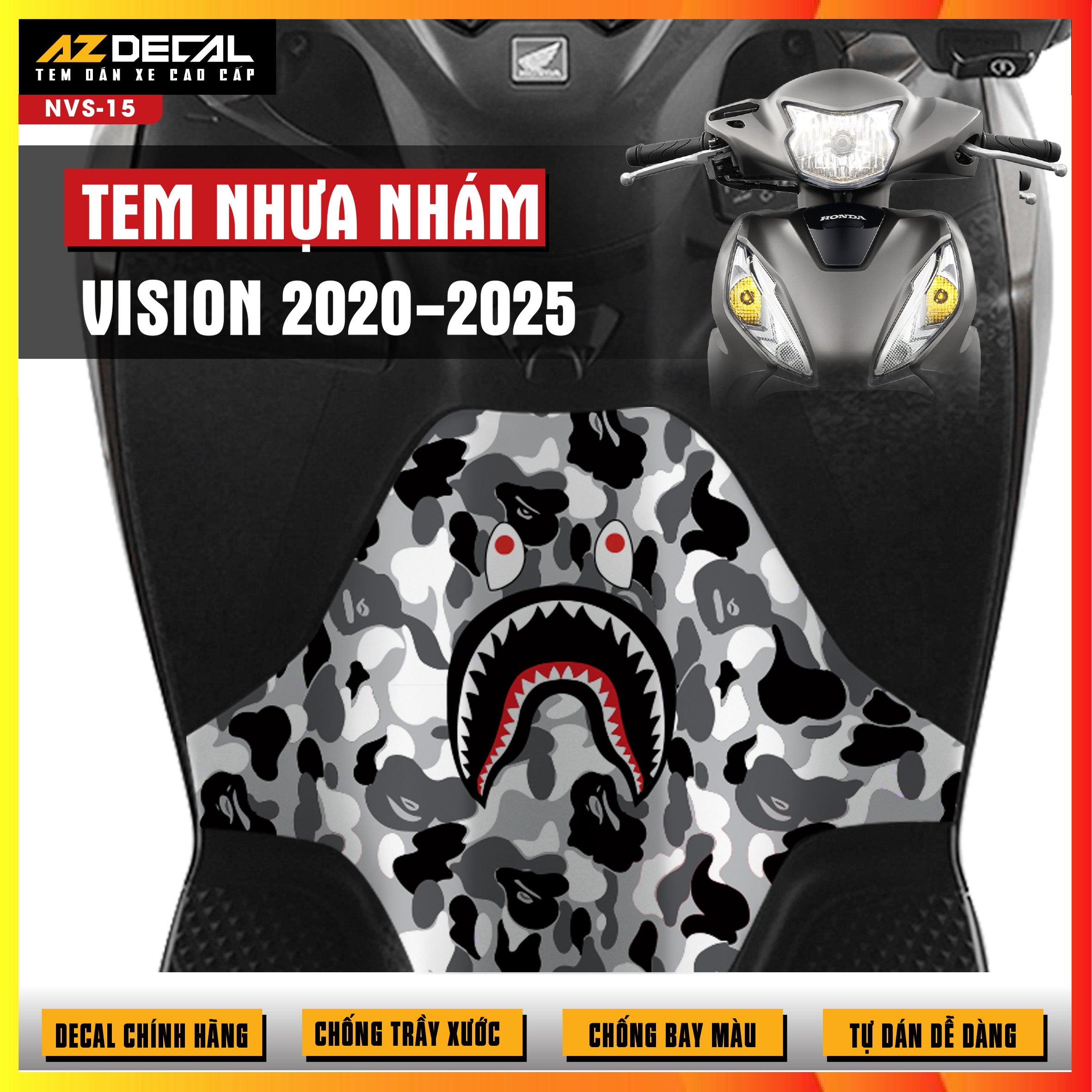 Tem nhựa nhám xe Vision 2020-2025 NVS15
