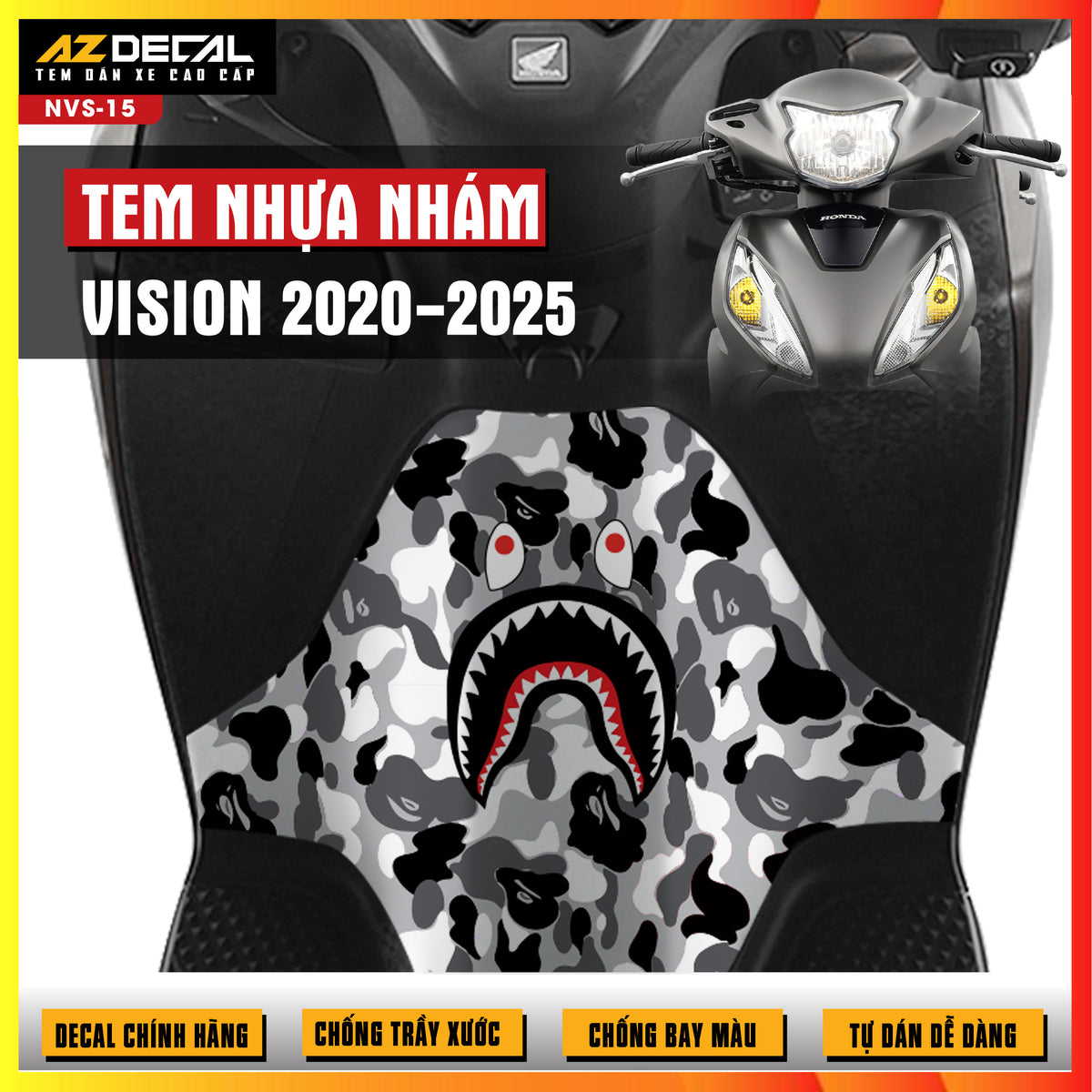 Tem nhựa nhám xe Vision 2020-2025 NVS15