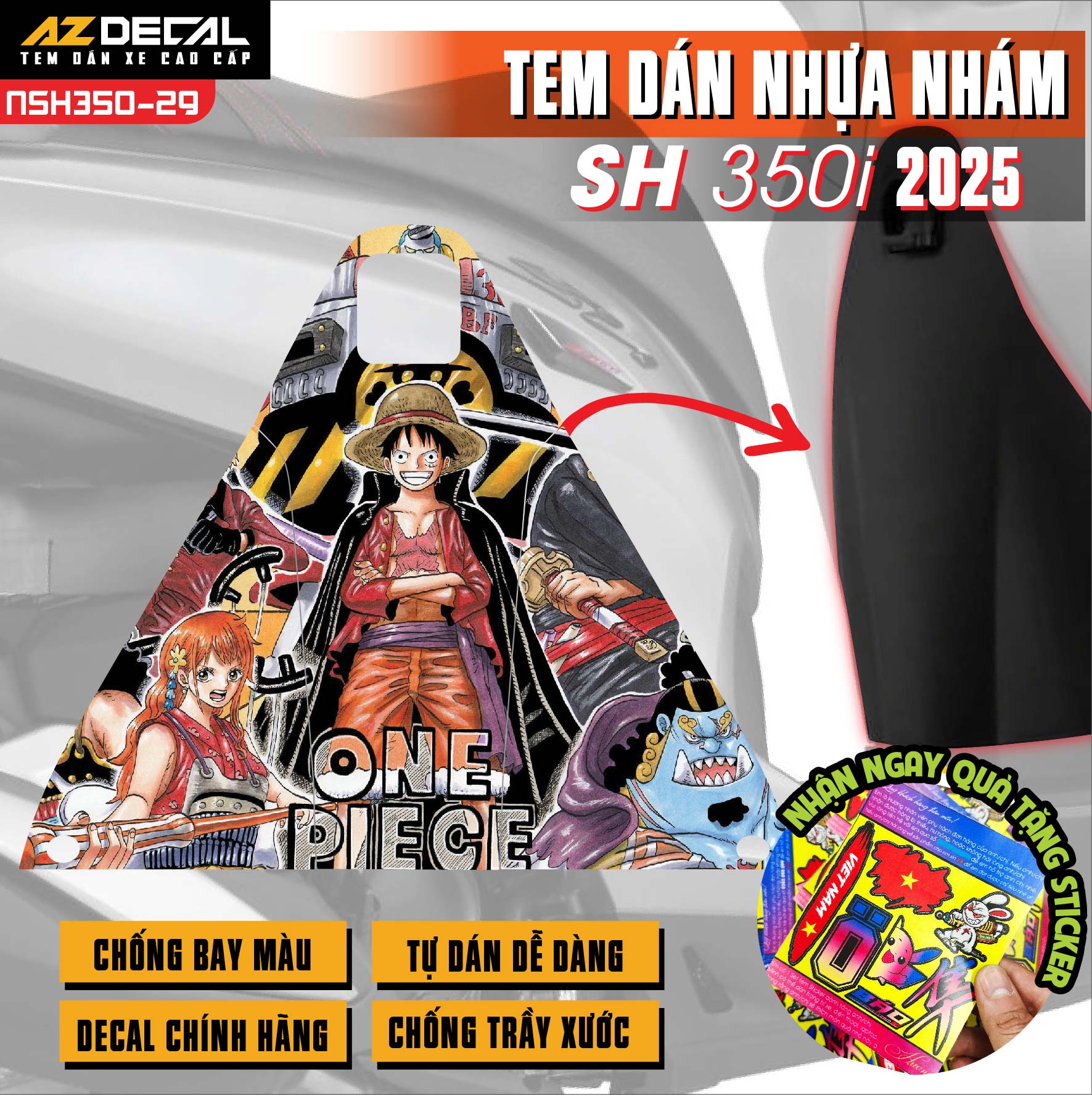 Tem nhựa nhám SH 350i NSH350-29
