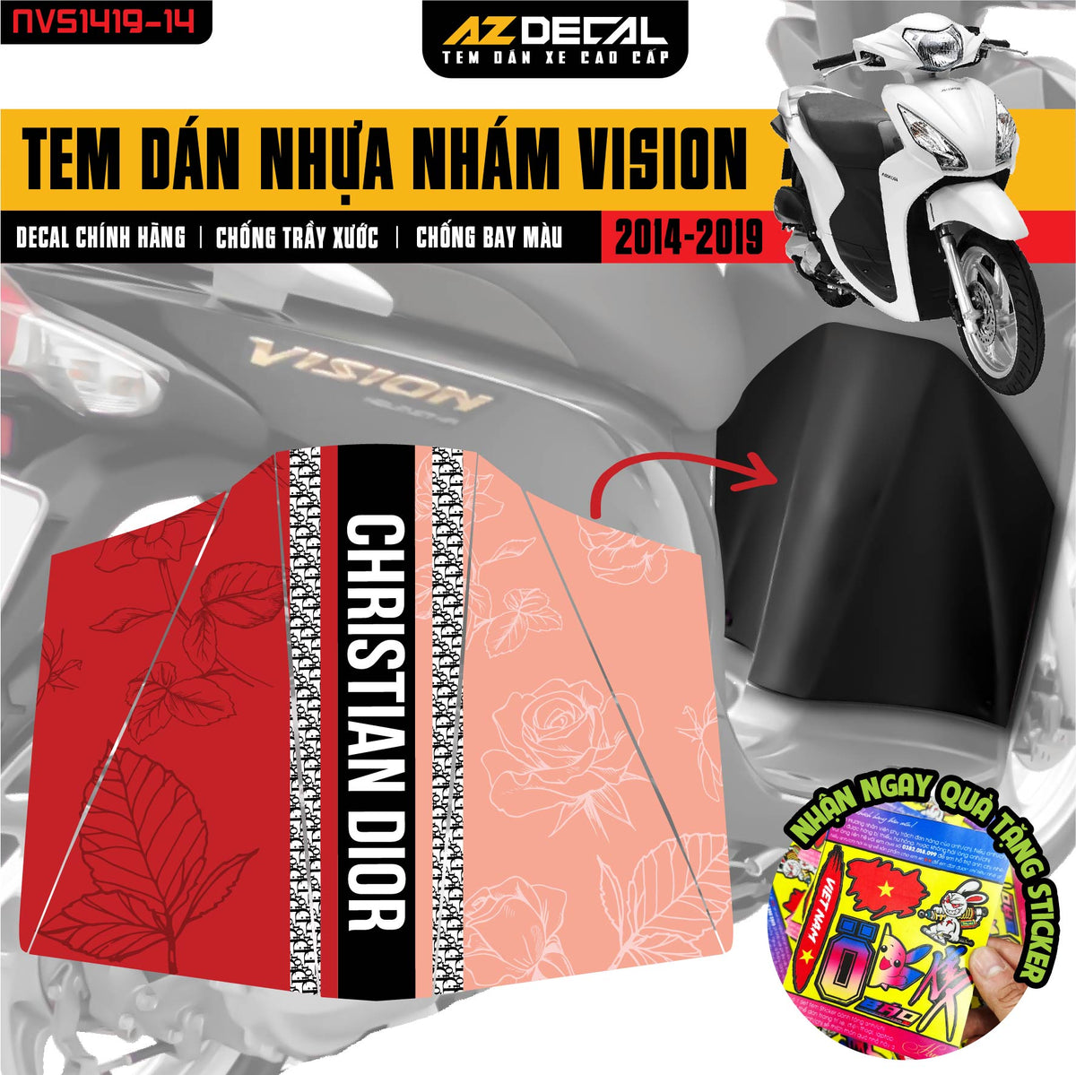 Tem nhựa nhám Vision 2014-2019 NVS1419-14