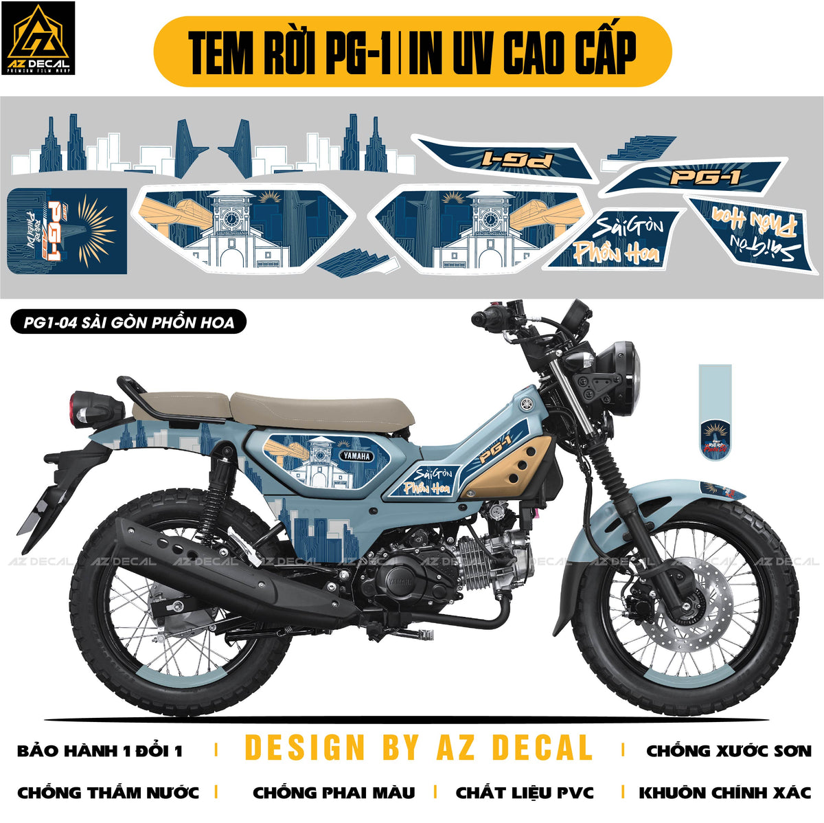 Tem Rời Xe PG-1 Mẫu Sài Gòn Phồn Hoa | PG1-04