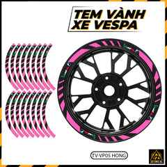 Tem Dán Vành VESPA | TV-VP05 hồng