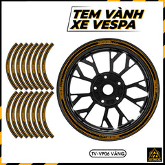 Tem Dán Vành VESPA | TV-VP06 vàng