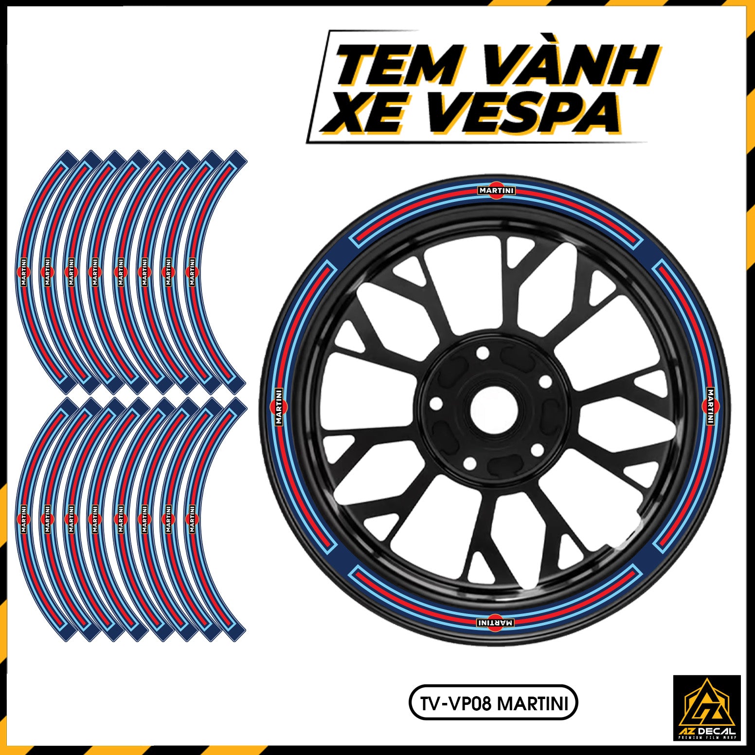 Tem Dán Vành VESPA | TV-VP08 Martini