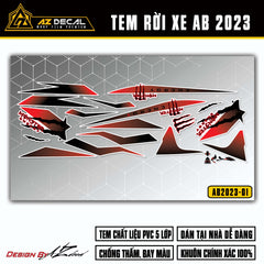 Tem Xe Air Blade 2023-2025 | AB2023-01 | Mẫu Monster Energy