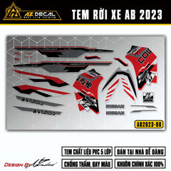Tem Xe Air Blade 2023-2025 | AB2023-08 | Thiết Kế Nissan Motul