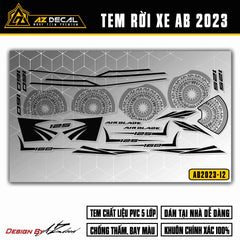 Tem Xe Air Blade 2023-2025 | AB2023-12 | Thiết Kế Trống Đồng
