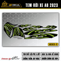 Tem Xe Air Blade 2023-2025 | AB2023-21 | Thiết Kế Ngọn Lửa