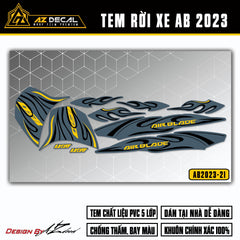 Tem Xe Air Blade 2023-2025 | AB2023-21 | Thiết Kế Ngọn Lửa