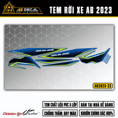Tem Xe Air Blade 2023-2025 | AB2023-22 | Thiết Kế Năng Động