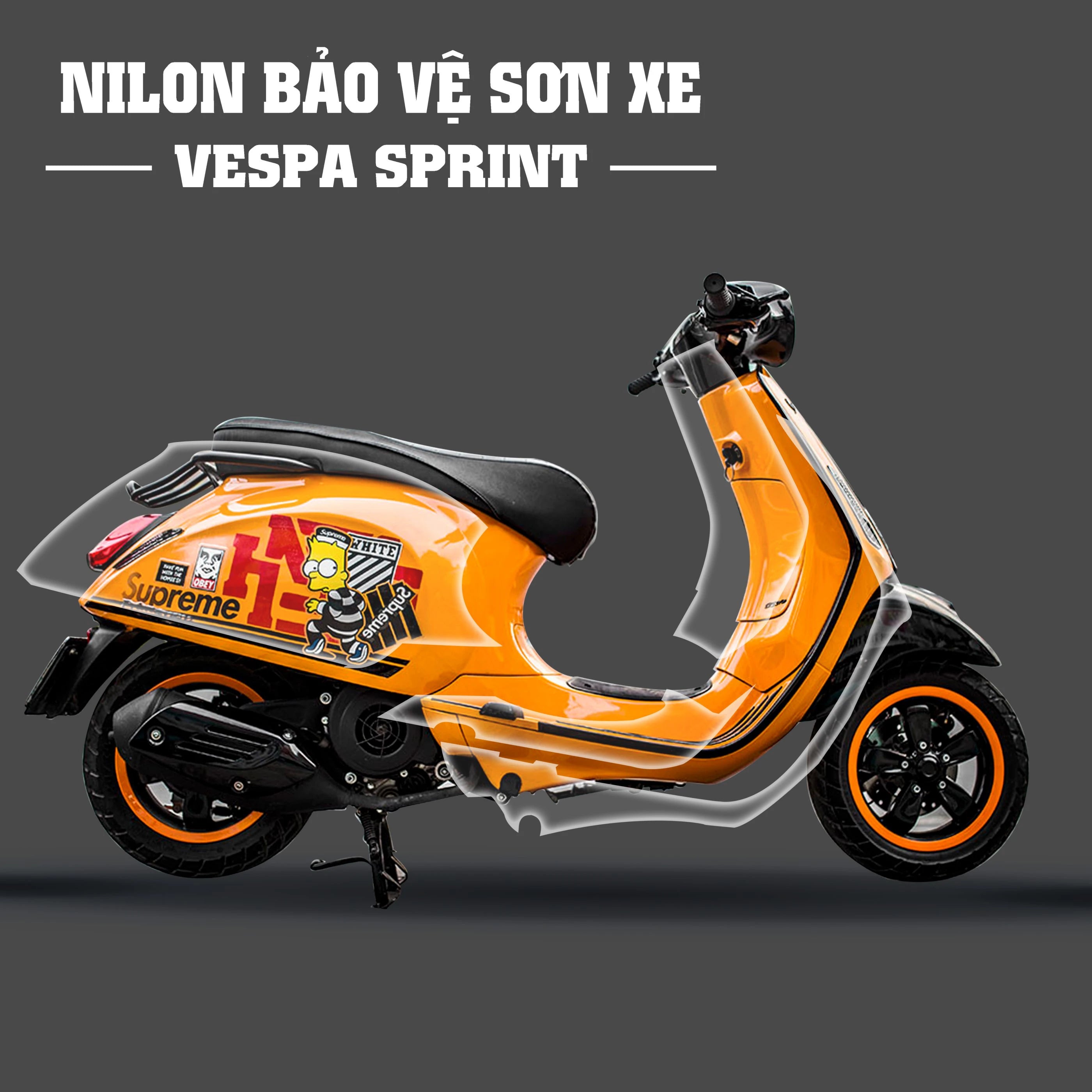 Dán nilon keo xe chống xước Vespa Sprint / Primavera / LX / GTS