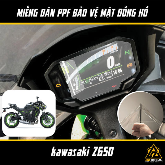 Miếng Dán PPF Mặt Đồng Hồ Xe Kawasaki Z650