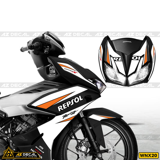 Tem xe Winner X Repsol xe đen cận cảnh