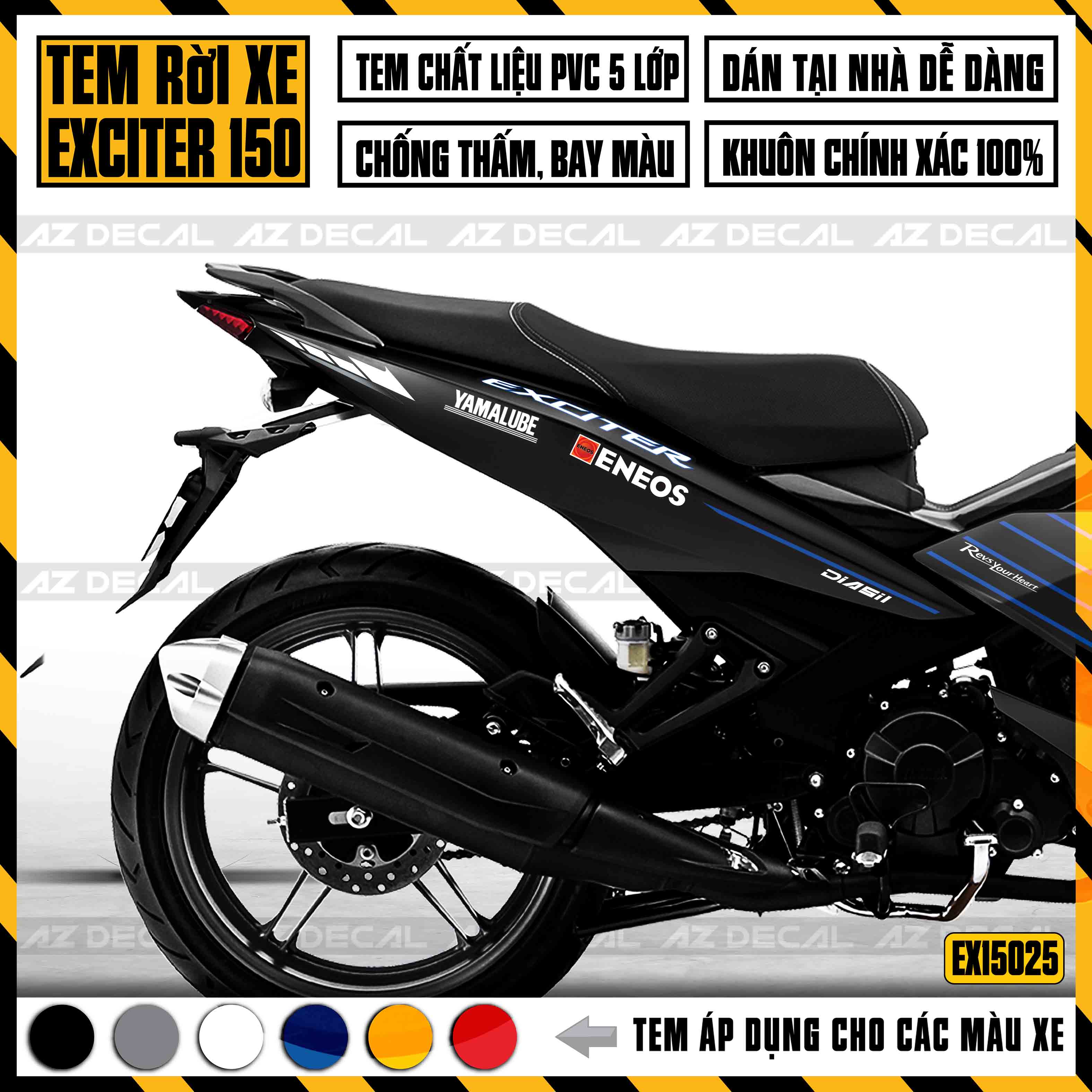 Tem Xe Ex 150 phong cách Monster Cận cảnh