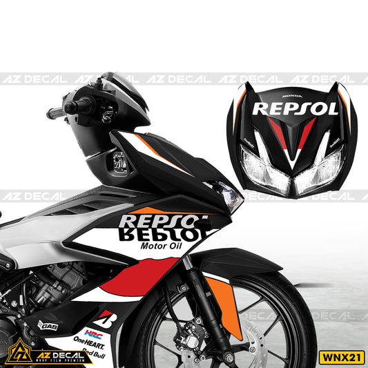 decal xe Winner X Repsol xe đen cận cảnh